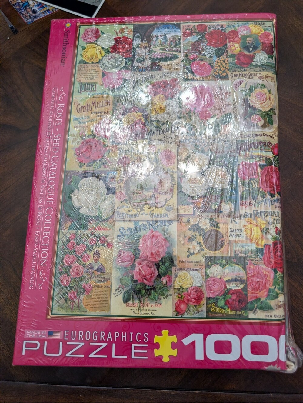 Eurographics Smithsonian Roses Seed Catalogue Collection 1000 Piece Puzzle NIB